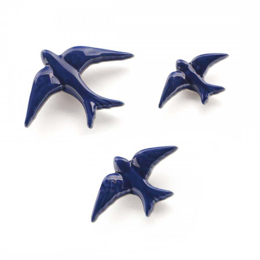 Casa Atlântica - Vente Décoration murale - Hirondelles en céramique de plusieurs couleurs (Auritas)3