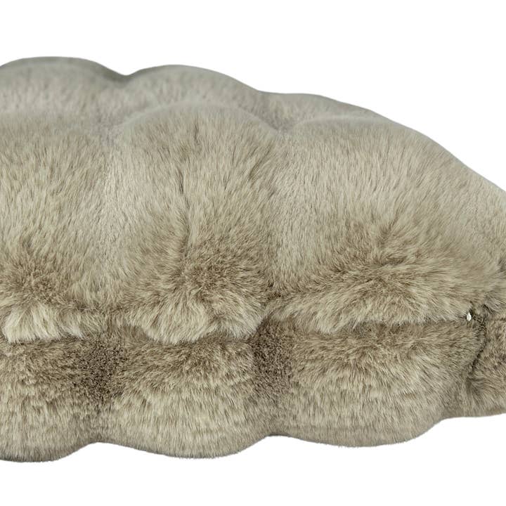 Arlo - Mushroom Decorative Faux Fur Square Pillow for wholesale on Faire2
