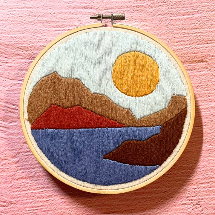 Scenic Views Hand Embroidery Kit for wholesale by Plum Diddle