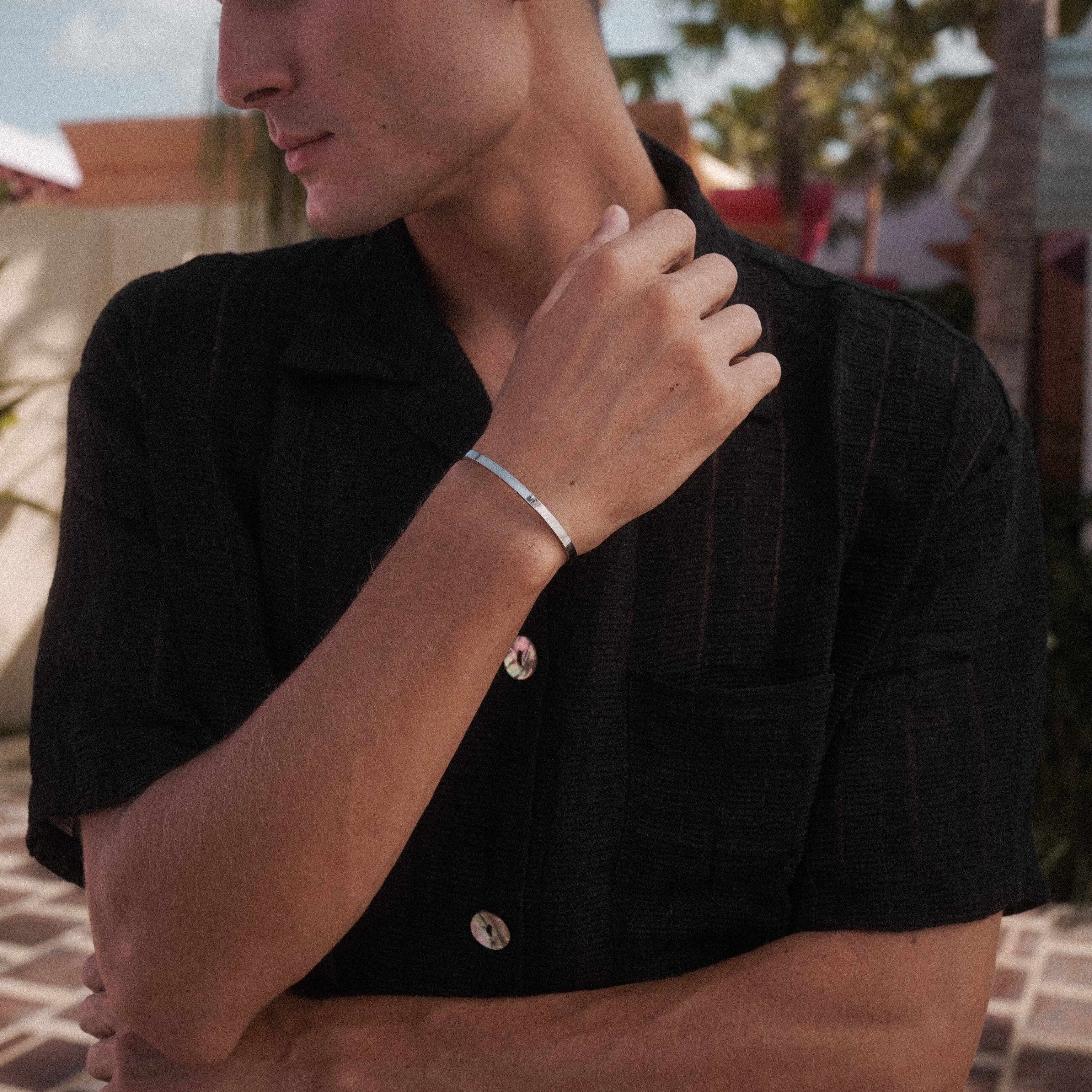 Made By Nami - Wholesale Cuff Bracelet - Men's silver bracelet3