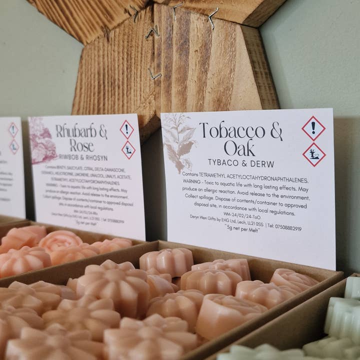 Tobacco & Oak Wax Melt Mini Box for wholesale by Deryn Wen Gifts