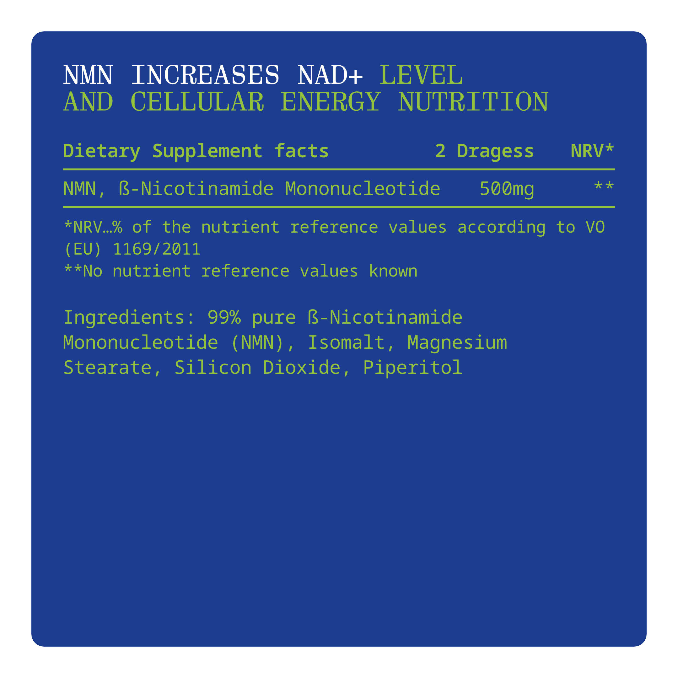 dr.noel - Vendita all'ingrosso Vitamine/integratori orali - INTEGRATORE NMN POTENZIA NAD+ & ENERGIA CELLULARE1