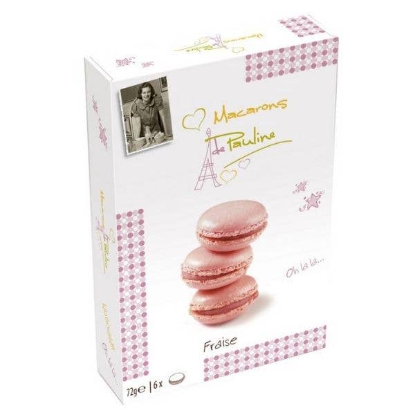 Gourmandise - Vente Biscuits - Macarons de Pauline Saveur de fraise 6 unités