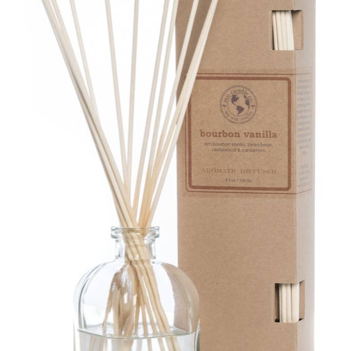 Eco Candle Company - Vente Diffuseur à tiges - diffuseur à roseaux BOURBON VANILLA