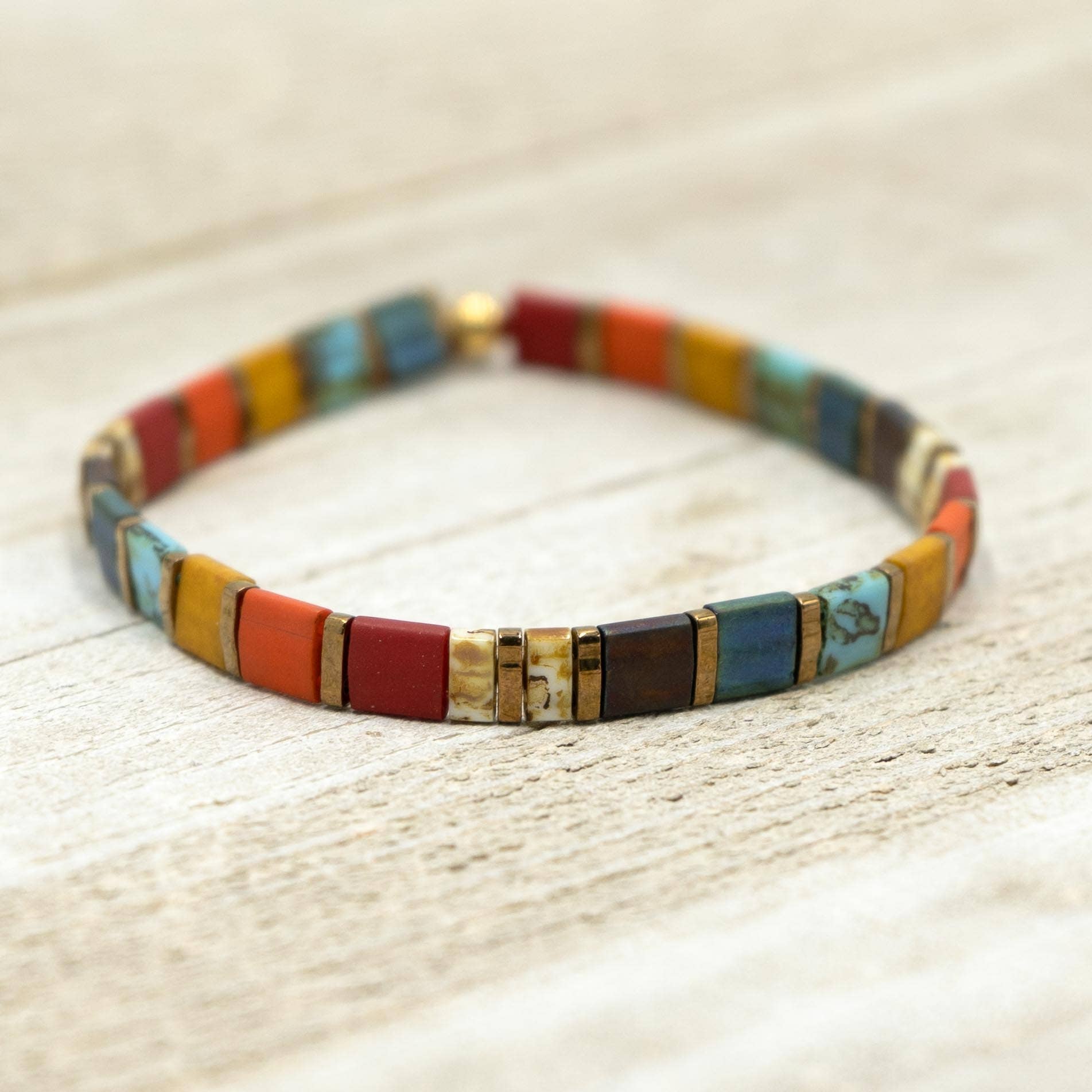 Mack & Rex - Wholesale Beaded Bracelet - STAINED - Tila Bead Bracelet Sizes 5.75-8.502