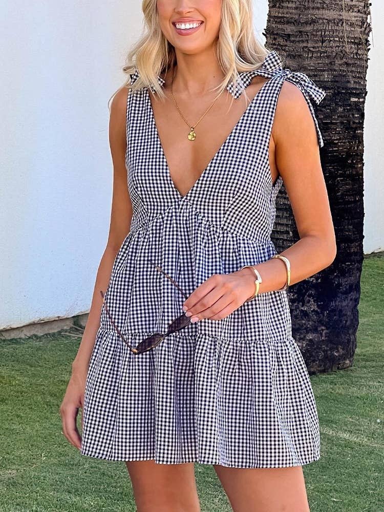 alberalkirk – Großhandel Kleid – Damen – Minikleid Lässig Ärmellos Sommeroutfit N25Z2355