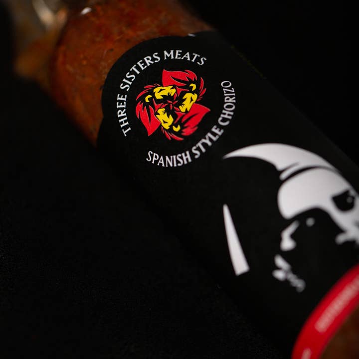 Three Sisters Artisanal Meats - Vente Salamis - Liens chorizo séchés à sec de 6 oz - Caisse de 121