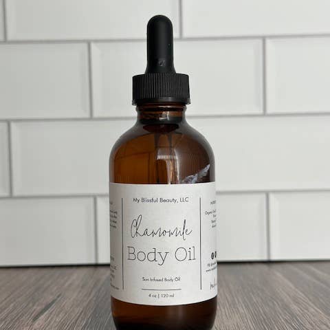 Chamomile Body Oil for wholesale by My Blissful Beauty LLC