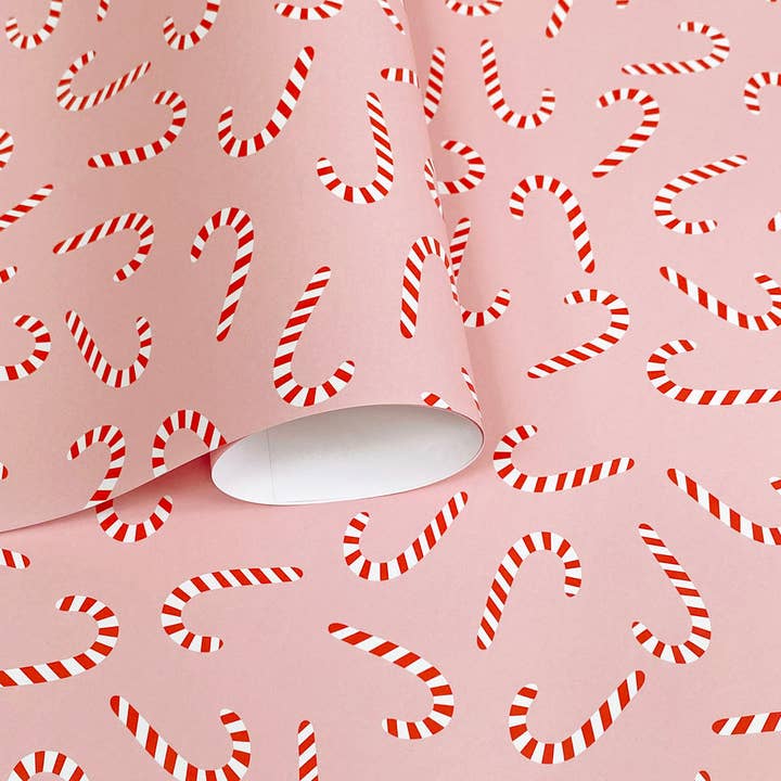 Lizzie Chancellor – wholesale Flat wrap – Candy Cane Christmas Wrapping Paper3