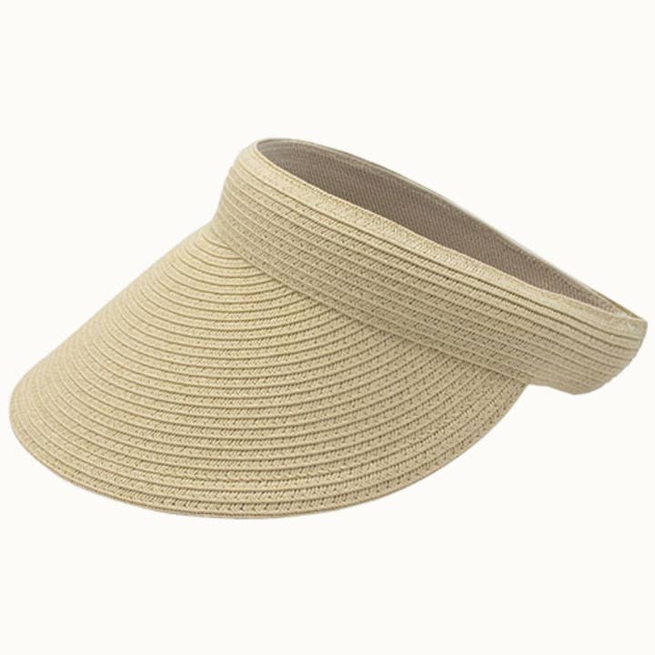 Olive & Pique - Wholesale Visor – Women's - Toyo Straw Solid Minimal Clip on Visor4