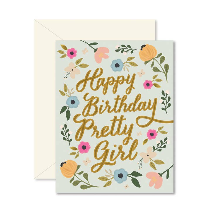 Ginger P. Designs - Wholesale Birthday Card - Happy Birthday Pretty Girl Greeting Card0