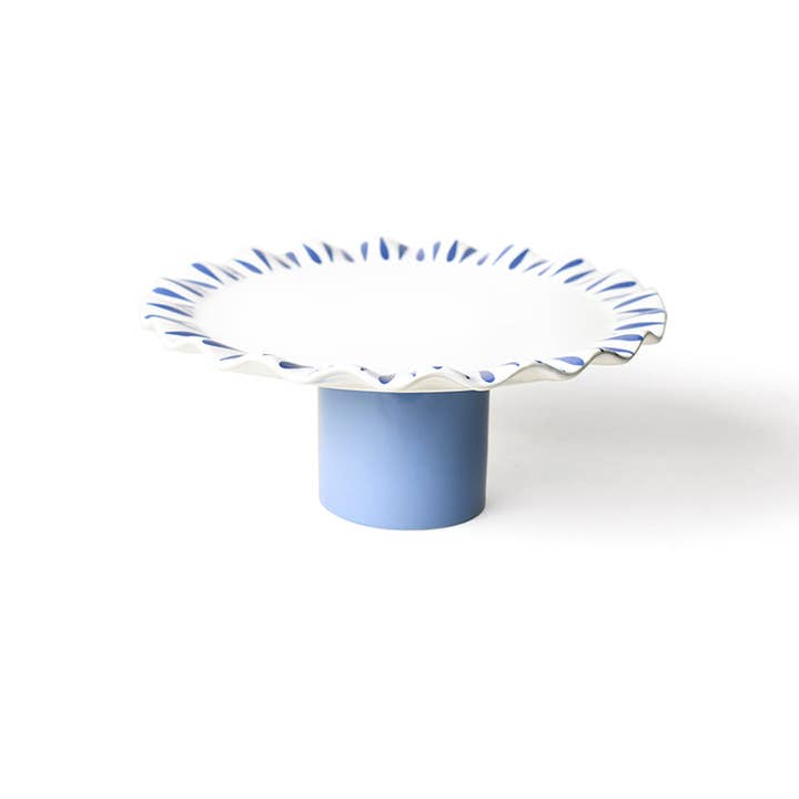 Coton Colors - Wholesale Cake Stand - Iris Blue Drop Large Ruffle Cake Stand