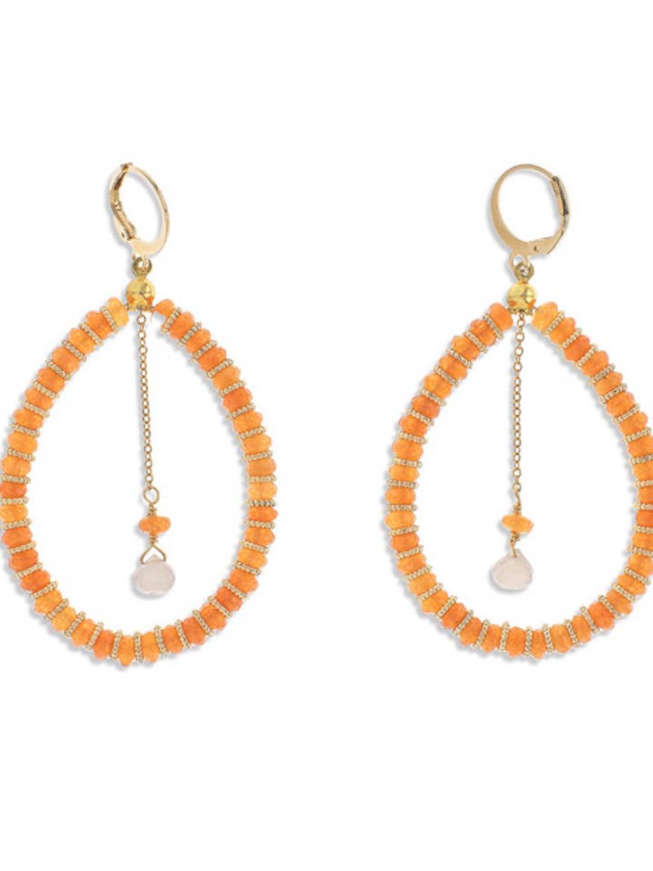 Boucles d'oreilles Alba Drop oranges pour la vente par Lola SRL