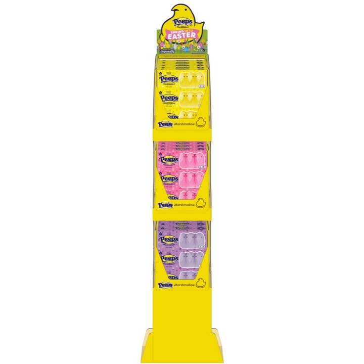 Wholesale PEEPS 5ct Marshmallow Chicks, 72ct Floor Display Wholesale PEEPS 5ct Marshmallow Chicks, 72ct Floor Display