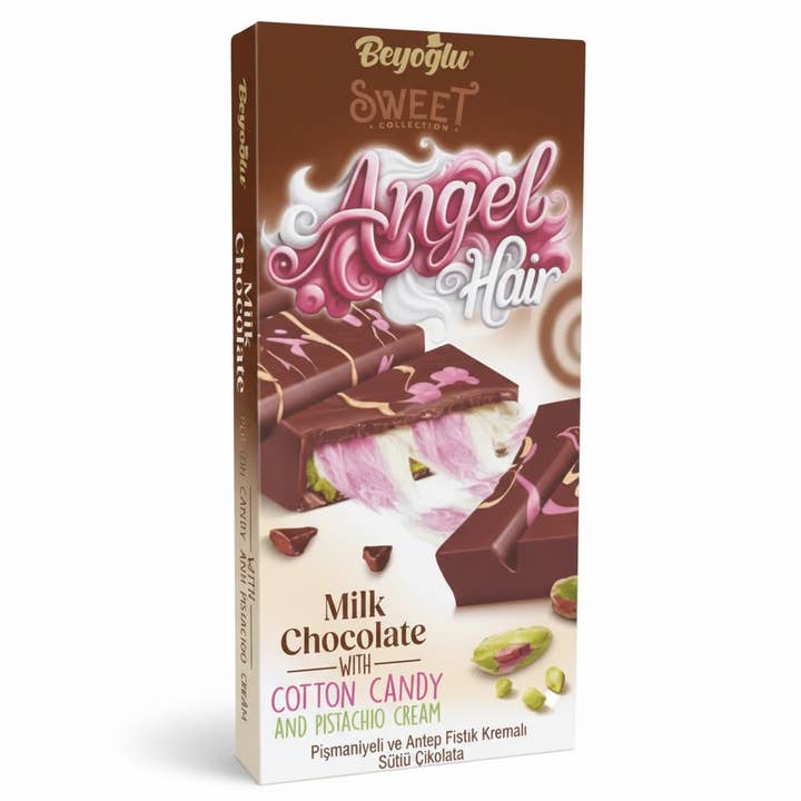 Beyoglu Algodão Doce de Chocolate de Leite com Pistácio por atacado de Aladdin