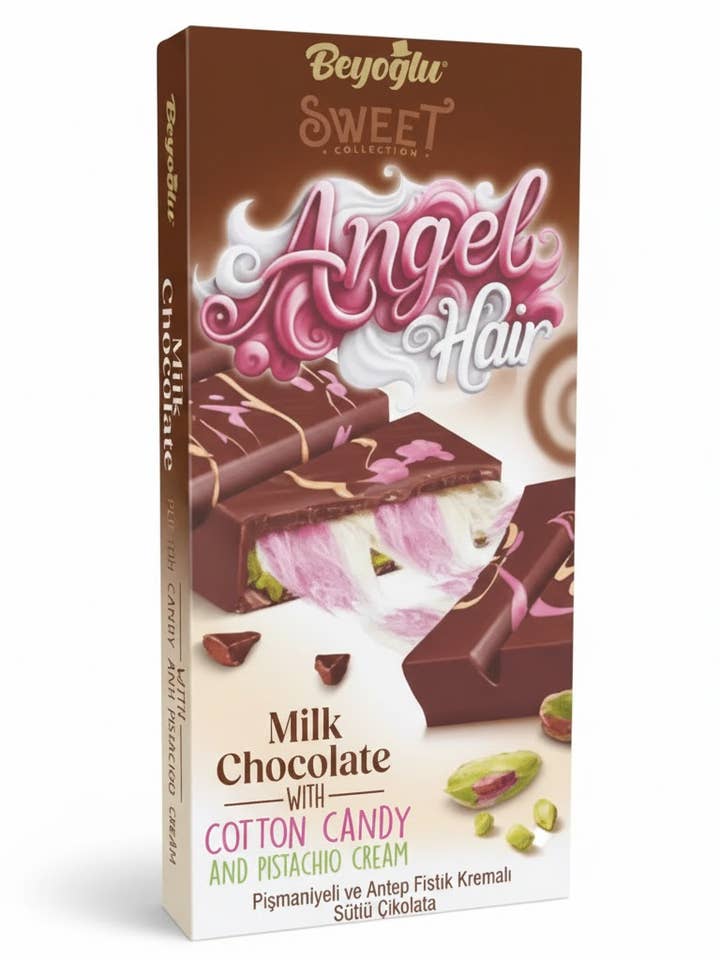 Beyoglu Cheveux d'Ange Chocolat au Lait Barbe à Papa Pistache pour la vente par Aladdin