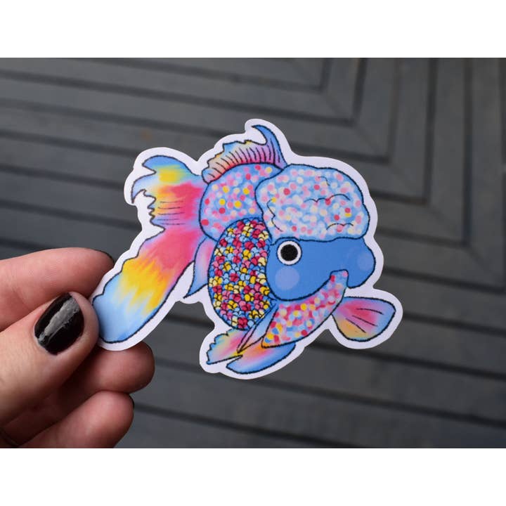 Rainbow Gold Fish Sticker for wholesale by Sophia's Art Shop