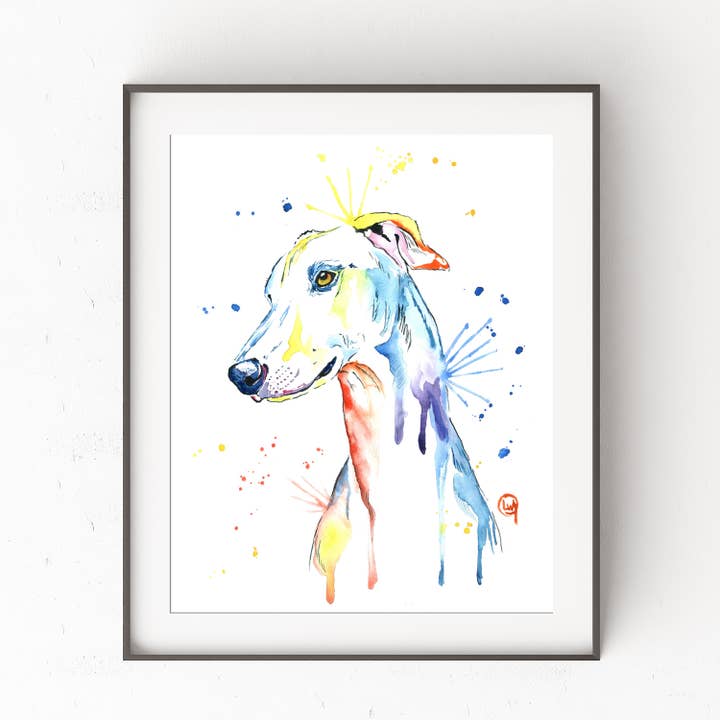 Greyhound Paining - Prints and Cards for wholesale by Whitehouse Art