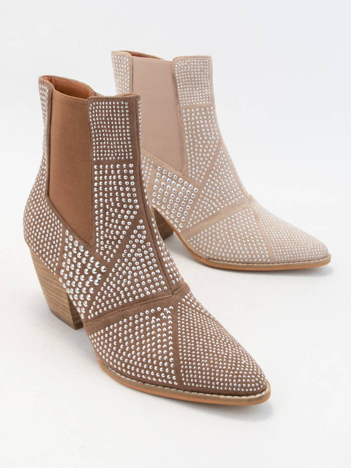 CCOCCI - Wholesale Booties - Women's - ROUND STUD EMBELLISHED POINTE-TOE BOOTS9