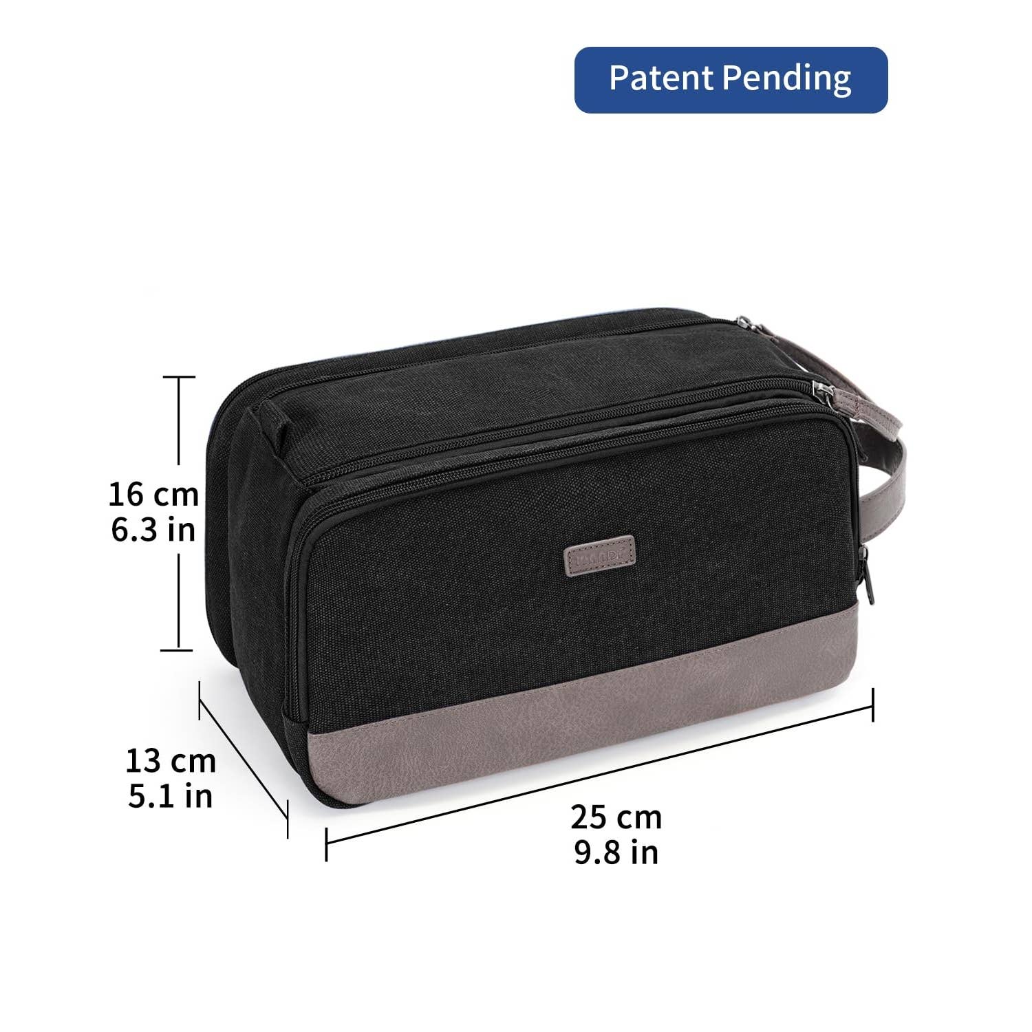 wandf – Engroshandel Toilettaske - Unisex – Canvas & læder Dopp Kit rejse vandafvisende barbertaske1