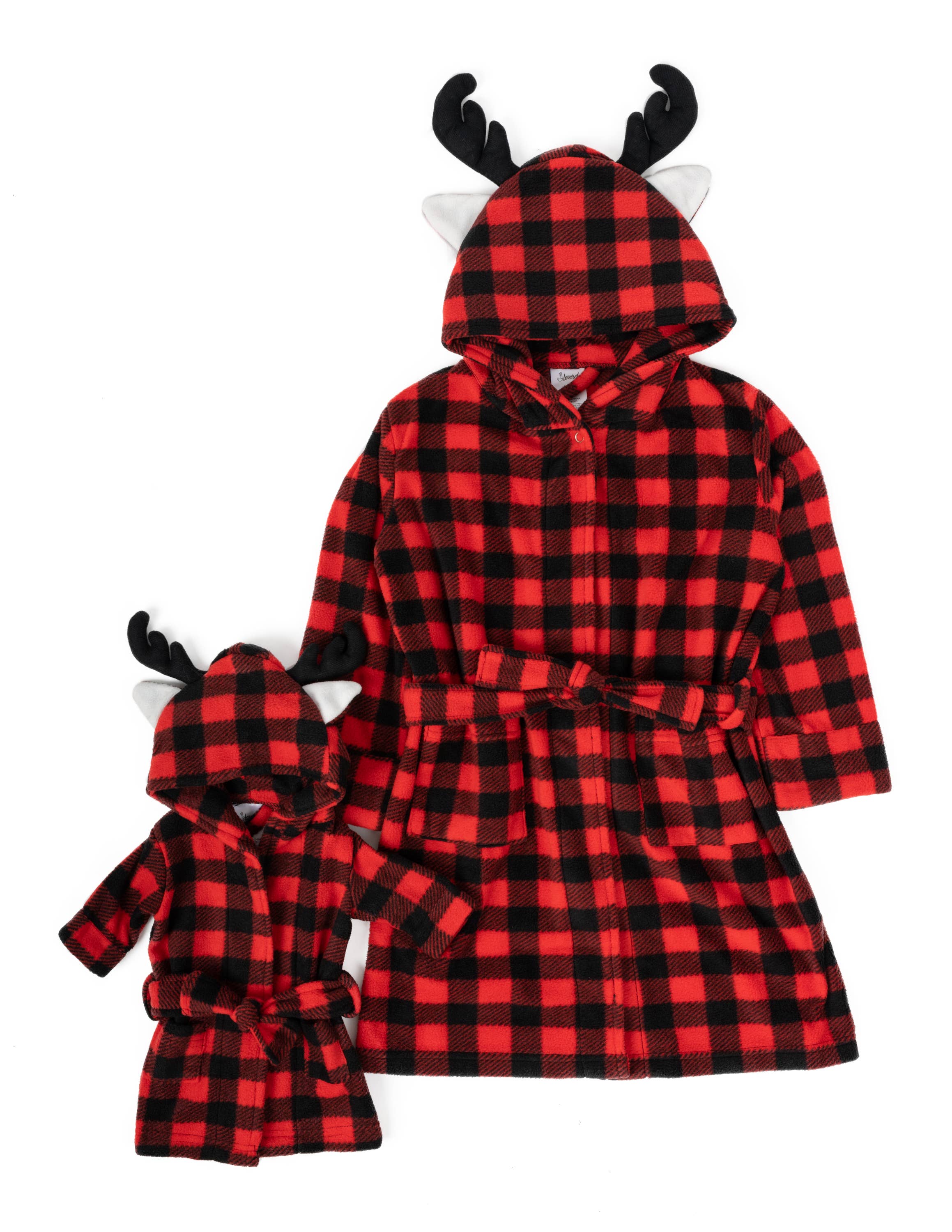 Leveret Pajamas - Wholesale Robe - Kids - Kids Girl & Doll Fleece Hooded Robe2