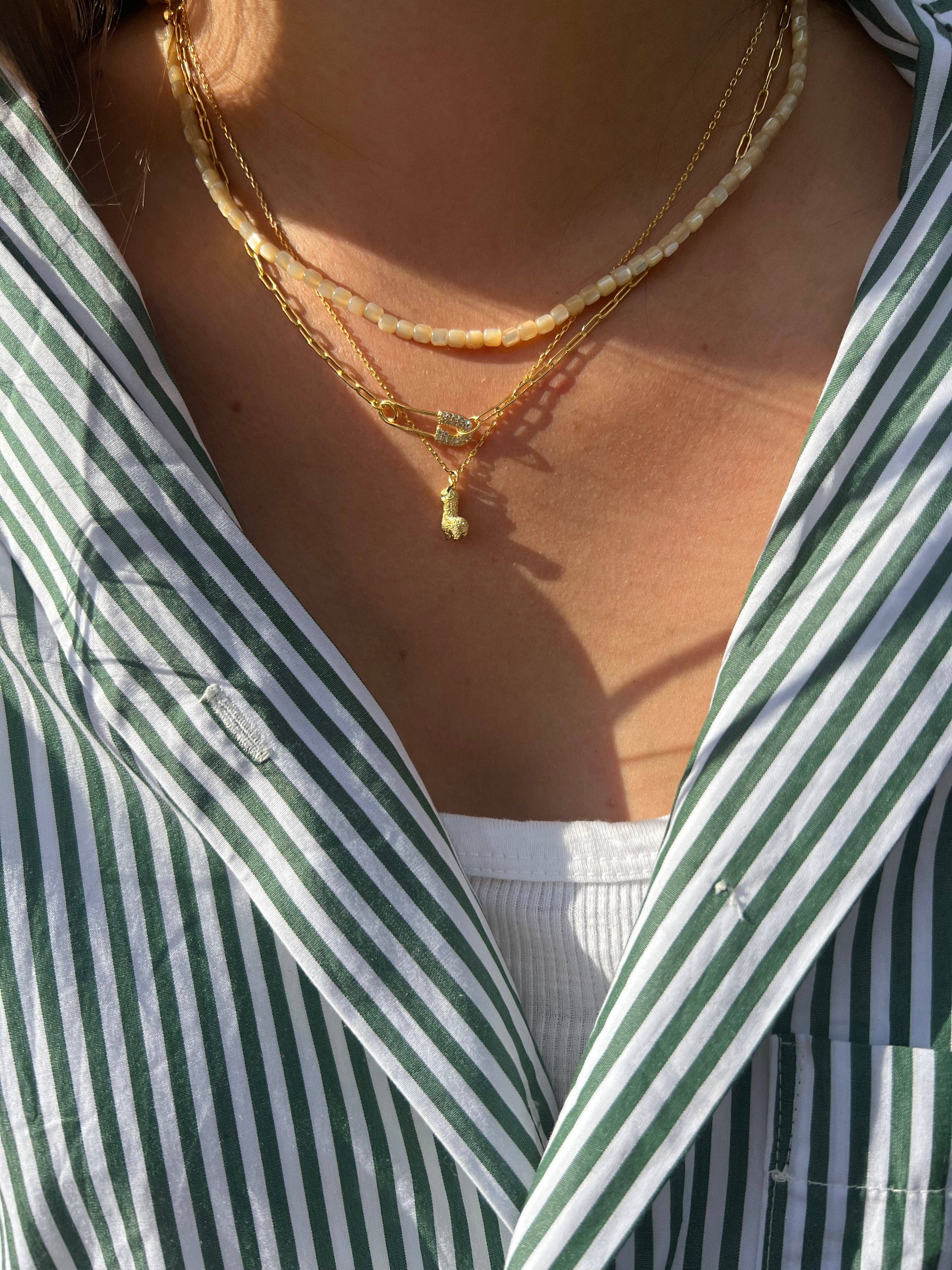 Ohhheylovely – Großhandel Halsband/Collier – Tiny Beige Pearl Choker0