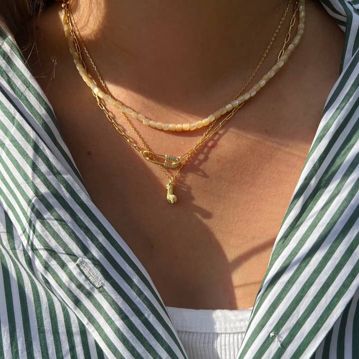 Ohhheylovely – Großhandel Halsband/Collier – Tiny Beige Pearl Choker0