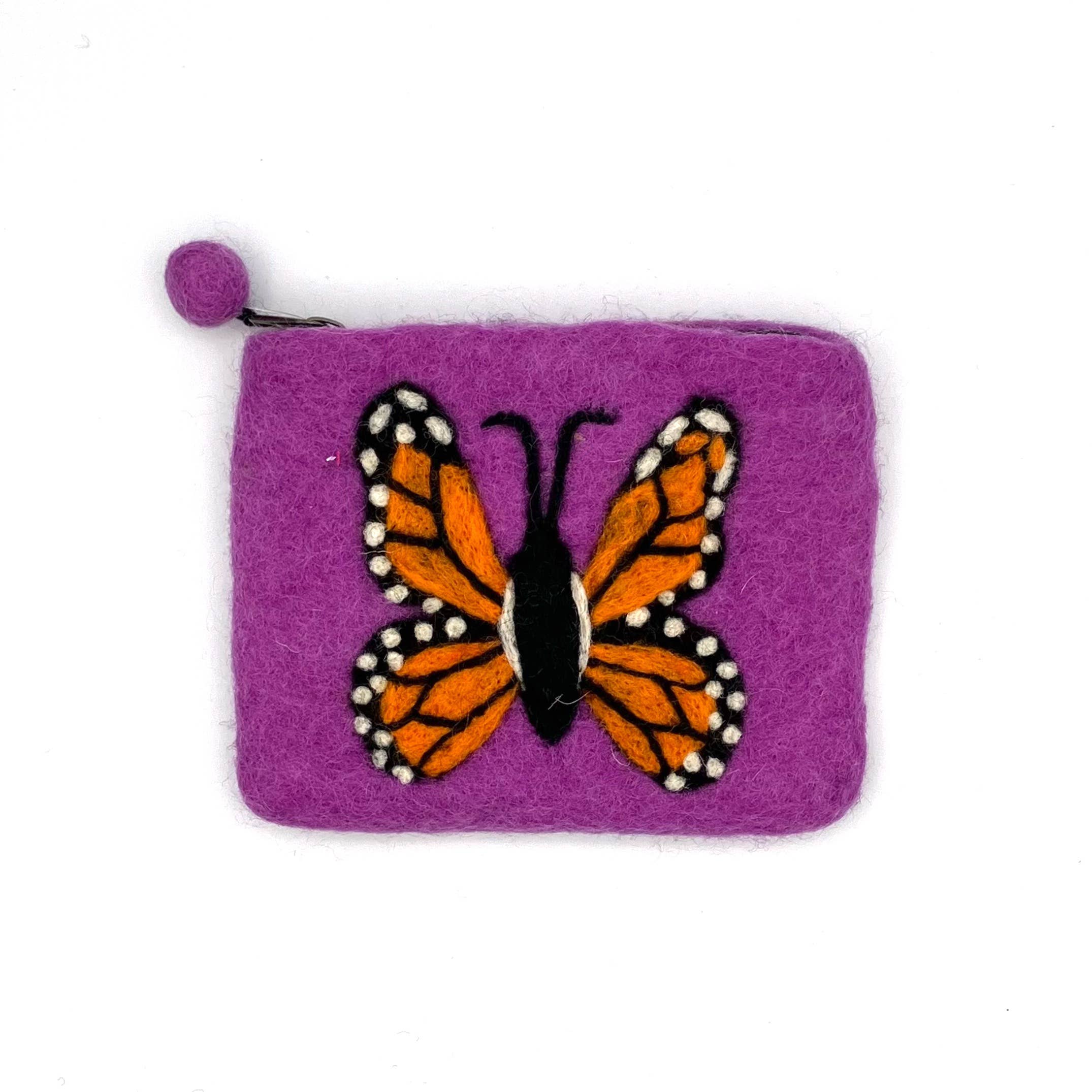 Women of the Cloud Forest - Wholesale Coin Purse - Women's - Monarch Butterfly Felt Coin Purse1