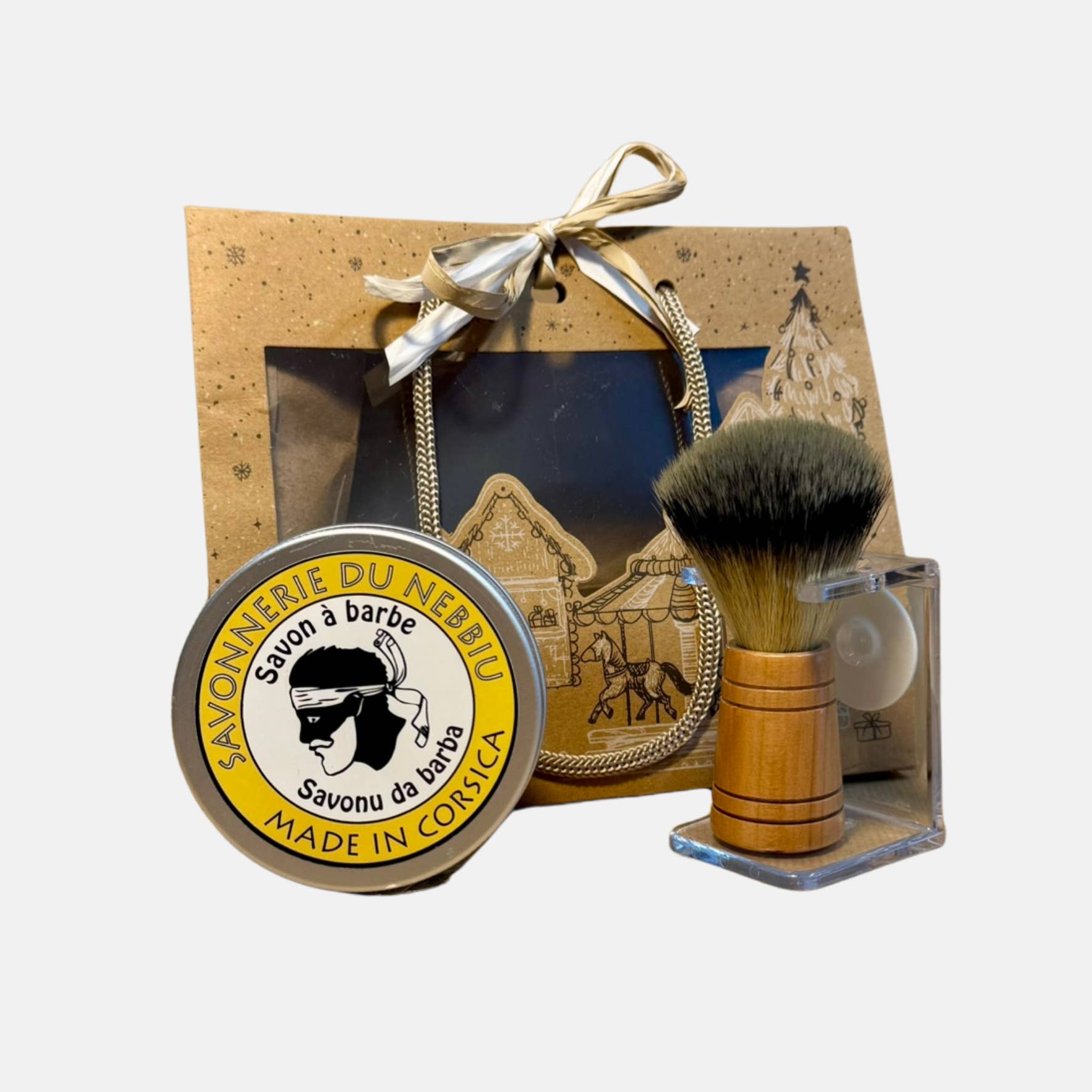 La Savonnerie du Nebbiu - Wholesale Shaving Set/Kit - Men's - Christmas Box No. 5: Men's Box