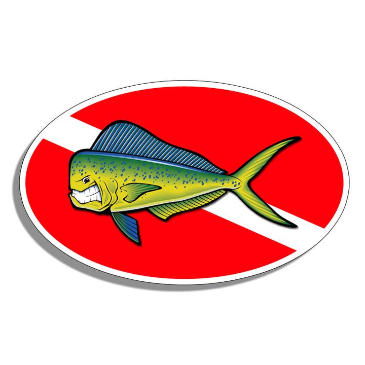 Oval Mahi Sticker for wholesale by Real Sticky