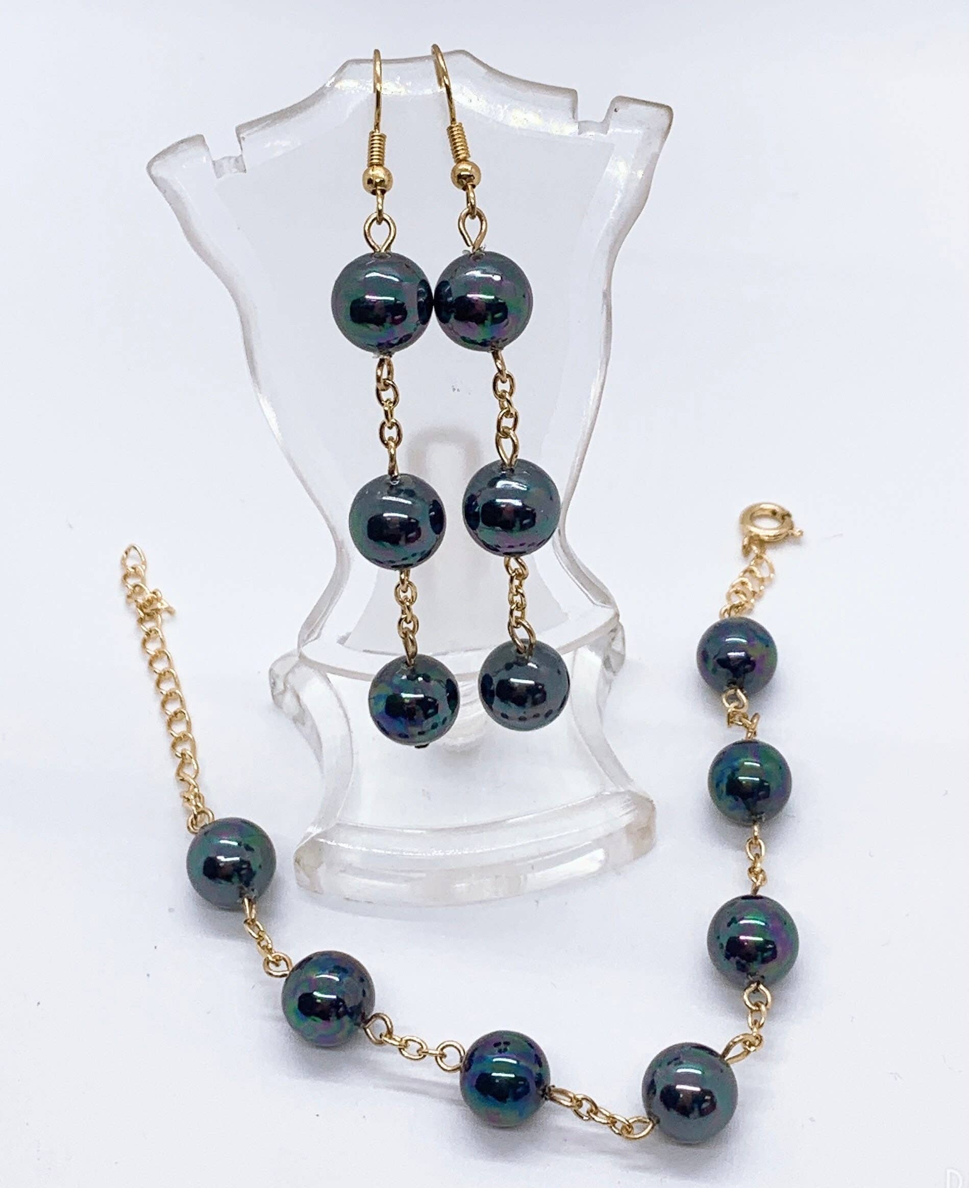 Anela's Jewelry - Venta al por mayor Pulsera de cuentas - Pulsera de cadena de oro Hamilton con perlas de concha3