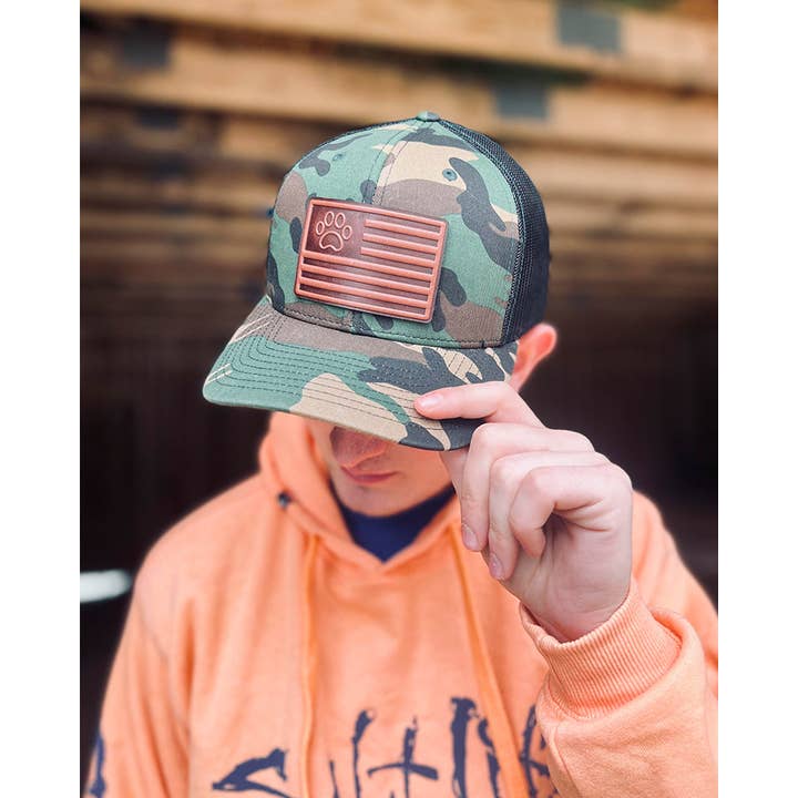 PAWZ - Vendita all'ingrosso Cappellino da camionista - Unisex - Cappello Pawz Nation in pelle con toppa2