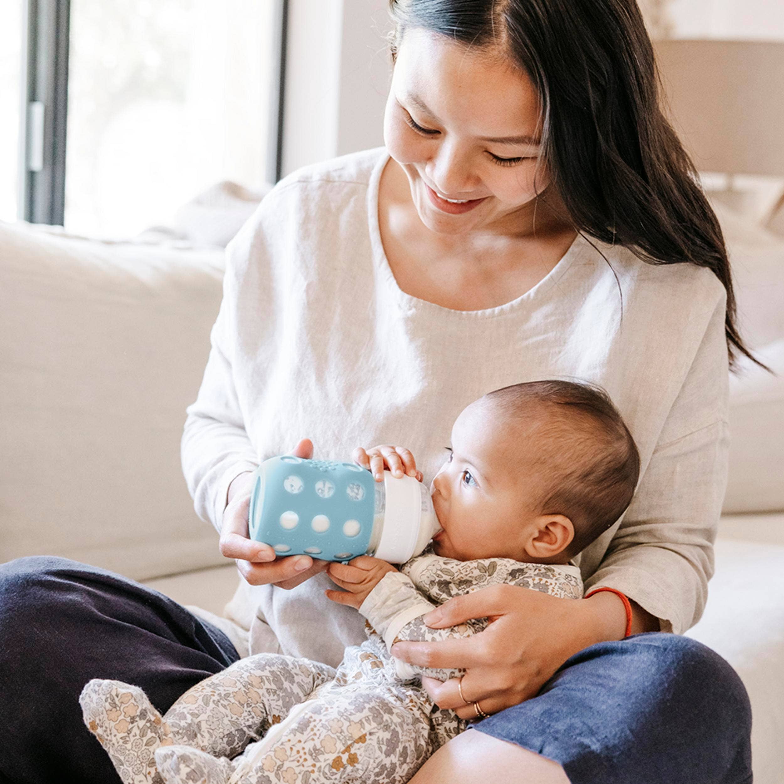 Lifefactory - Wholesale Baby Bottle - 8oz Glass Baby Bottle Stage 2 Nipple, Stopper, Cap4