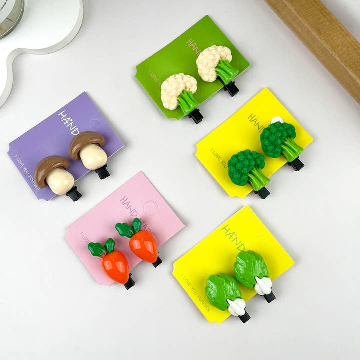 Simulation funny vegetable hair duckbill clip for wholesale by mildstyles