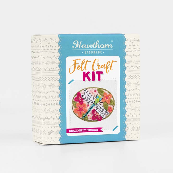 Hawthorn Handmade (US Duties Paid) - Wholesale Craft Sewing Kit - Dragonfly Felt Craft Brooch Kit | Complete Craft Kit1