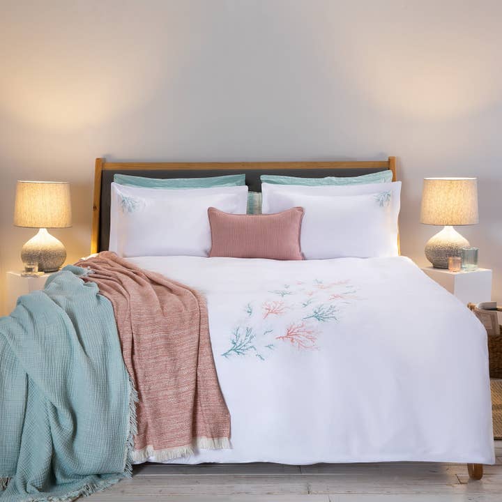 Housse de couette | Etta - Blanc | Bambou & Coton pour la vente par Pure Harmony