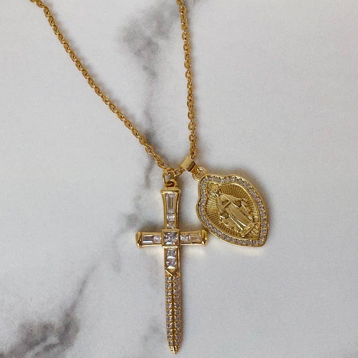 Guardian Double Charm Religiøst vedhæng for engroshandel hos Kismet Showroom