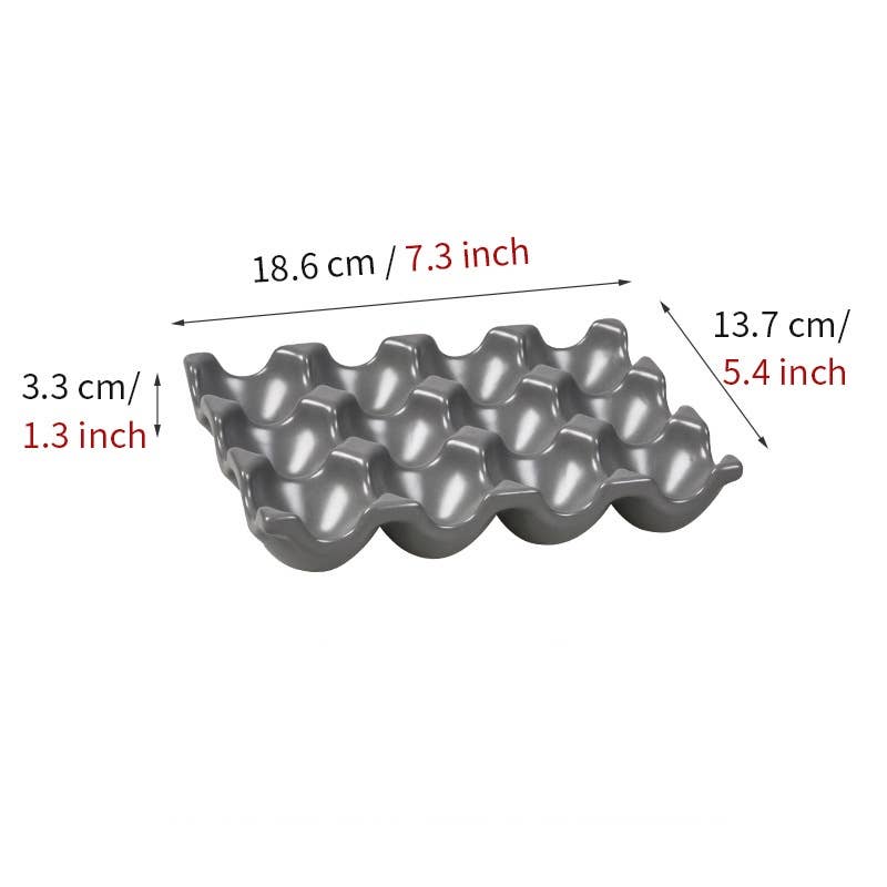 Homerely (We Cover All Import Duties) - Vente Coquetier - Plateau porte-œufs en céramique colorée | Organisateur de rangement2