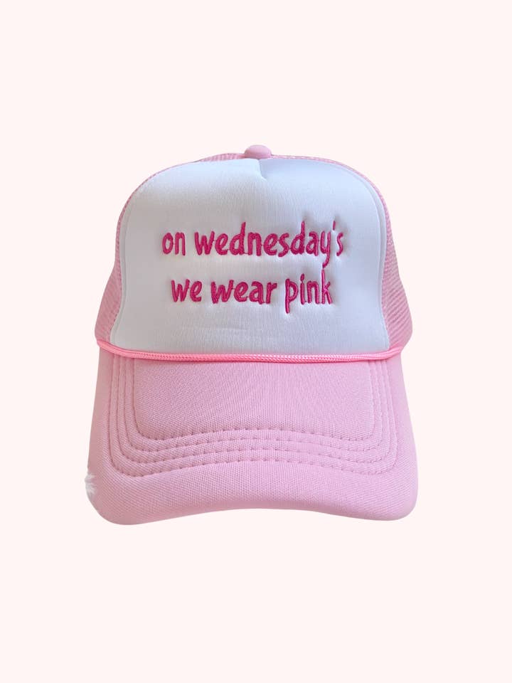 Casquette de camionneur rose We War On Wednesday's pour la vente par Valois Designs