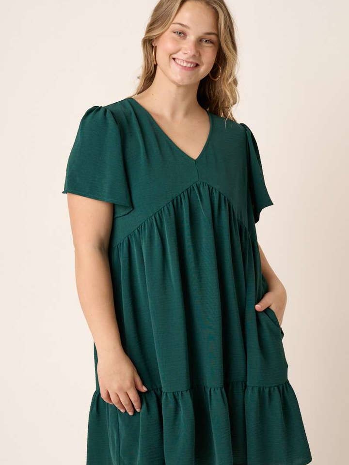 MINI-ROBE POUR BÉBÉ À COL EN V AIRFLOW H43063PL-PLUS pour la vente par mittoshop