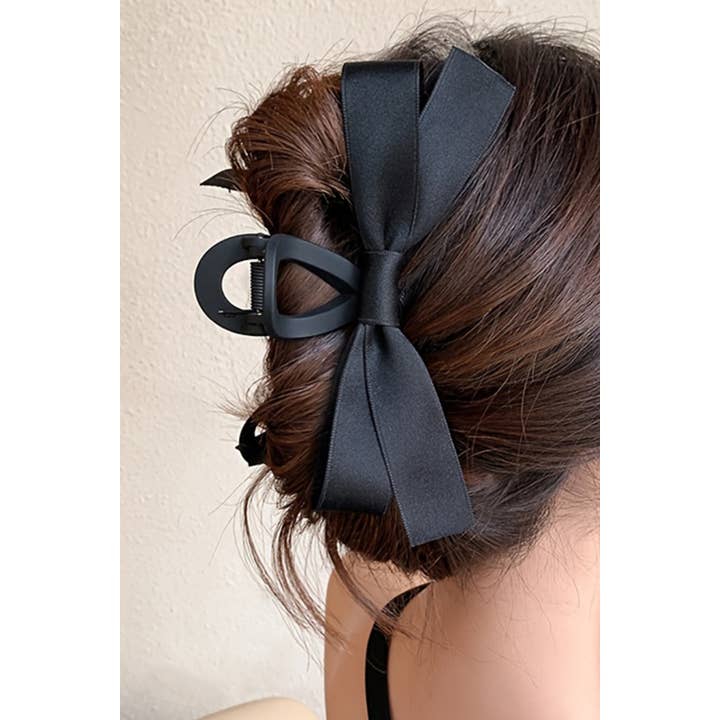 Little Daisy Closet - Wholesale Hair Clip - Women's - LDC Bow Decor Large Hair Claw Clip