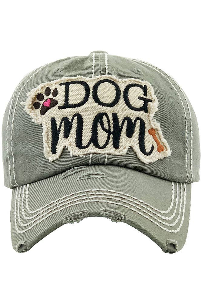 Hana – wholesale Baseballkeps - Dam – DOG MOM keps med vintagepatch och sliten look5