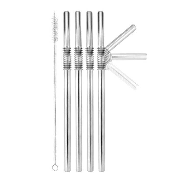 Turtleneck Stainless Steel Bendable Straw sets for wholesale by ECOlunchbox