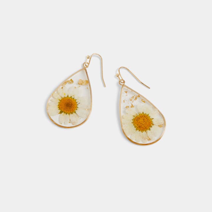 COCO + CARMEN - Wholesale Dangle Earrings - Pressed Flower Earrings