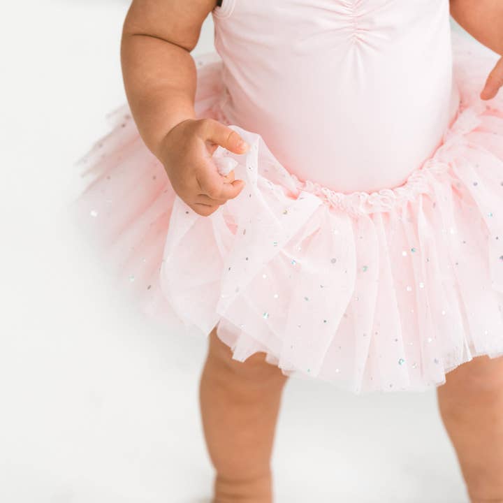 Nina: Baby Ballet Sequin Tutu Dress with Bow in Pink for wholesale on Faire