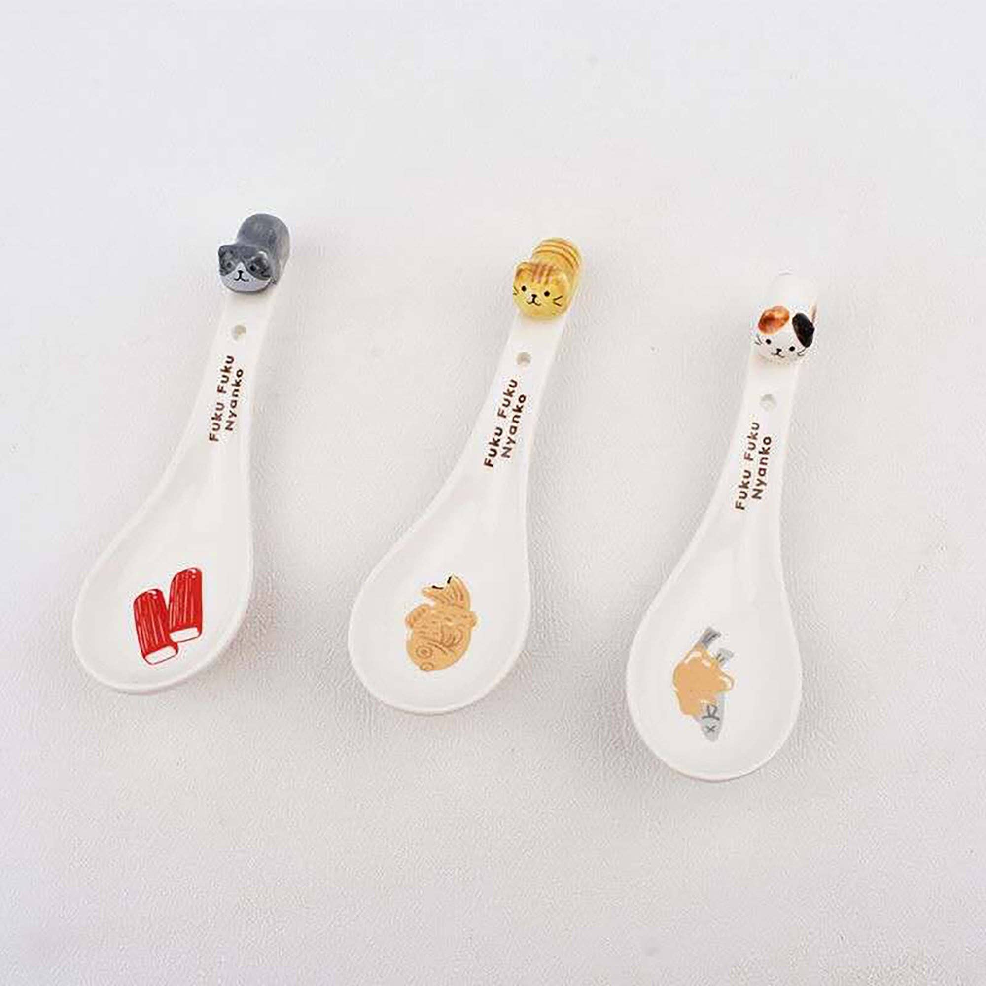 MinoCraft - Wholesale Table Spoon (Cutlery) - Porcelain Spoon with Cute Kitten Pattern7