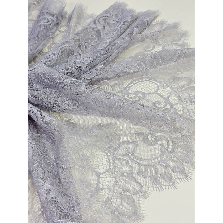 Lace To Love - Wholesale Craft supplies - Gray French Chantilly Lace Trimming for Bridal Use4