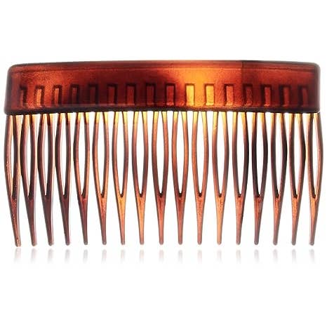 CARAVAN J NAHON IMPORT - Wholesale Hair Brush/Comb - Side Comb Oblong Lip Comb Tortoise Shell 3.25"