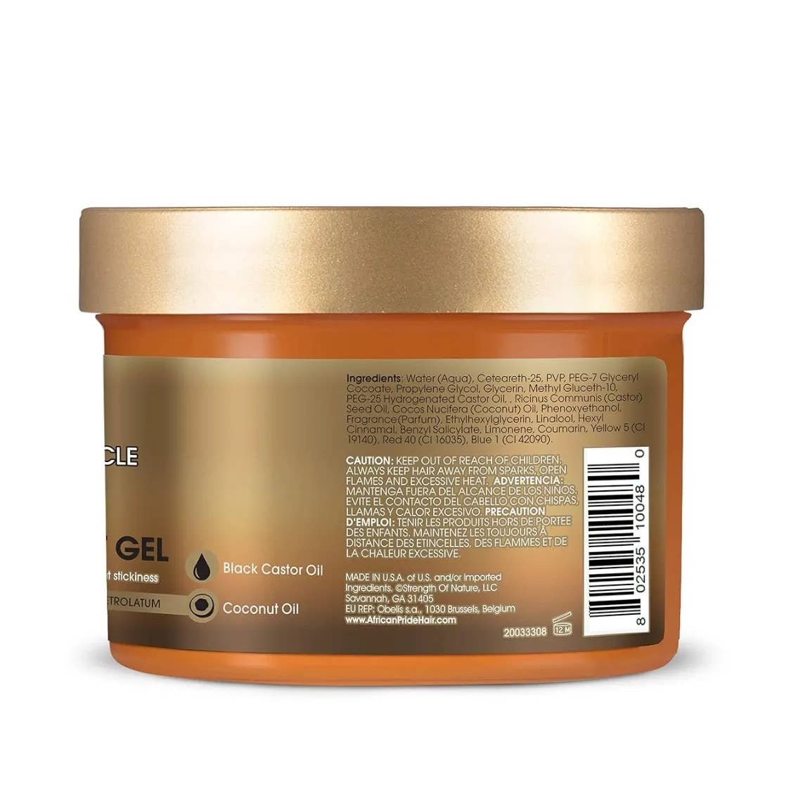 Hair Konection Corporation - Wholesale Hair Styling Gel/Mousse - African Pride Black Castor Miracle Extra Hold Braid 1