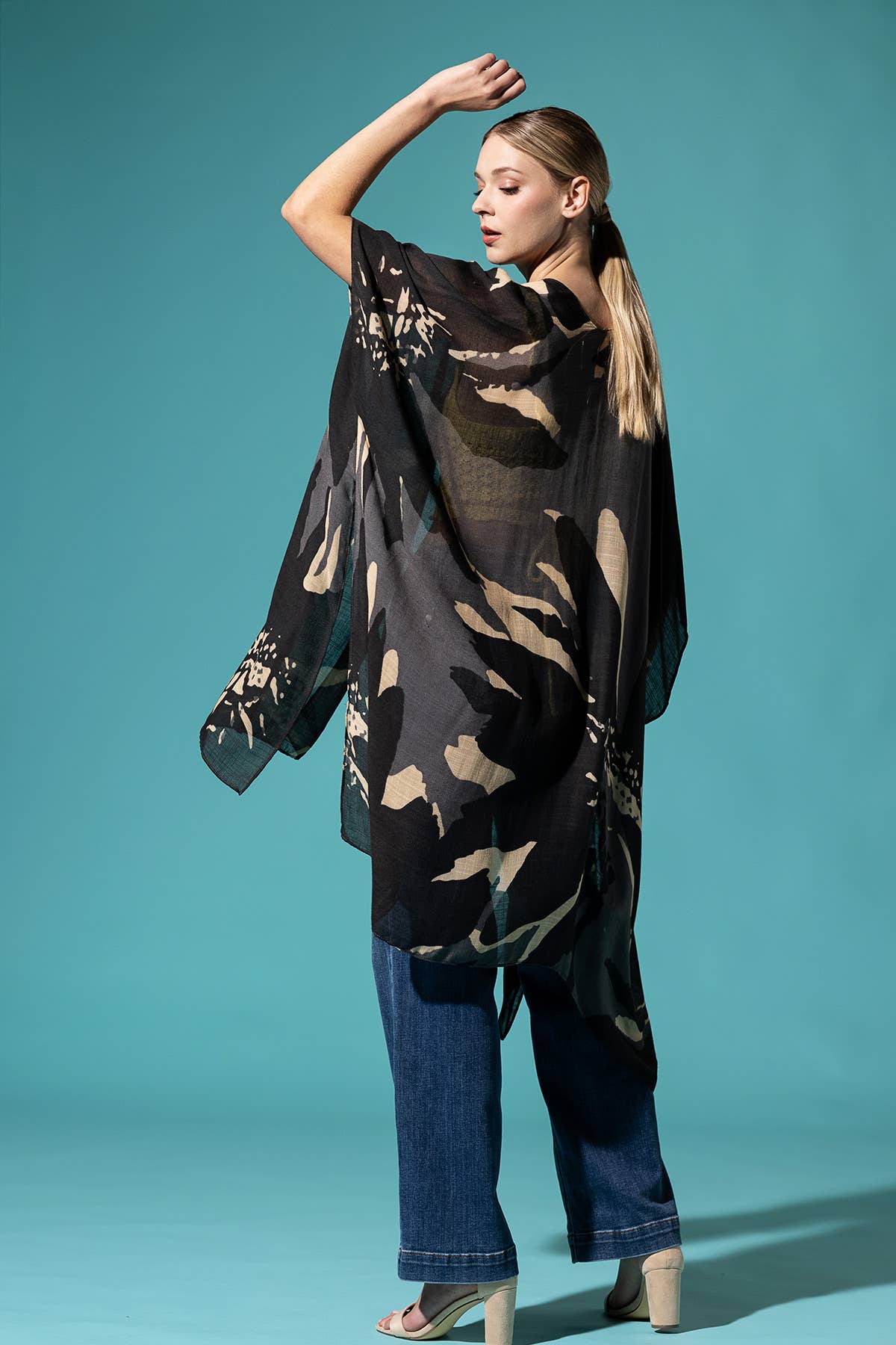 Urbanista - Vente Kimono – femme - Kimono long à imprimé floral ample27